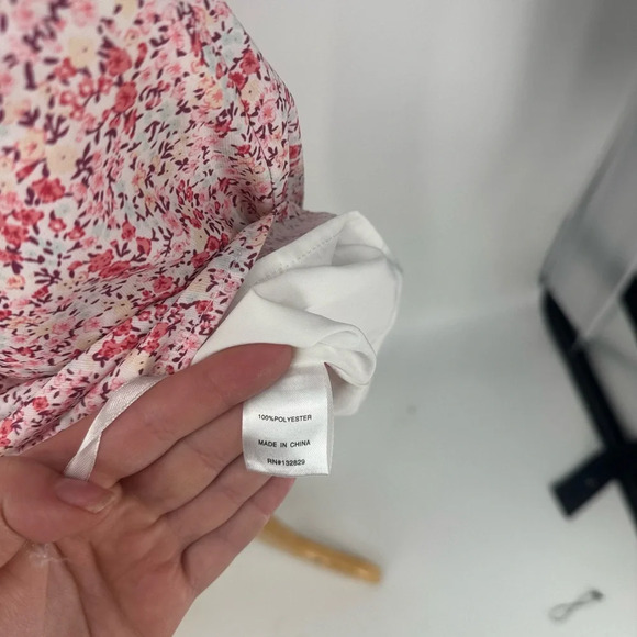 Majorelle Floral Neck Tie Lace Top Chest Cinch Mini Dress - Picture 3 of 4